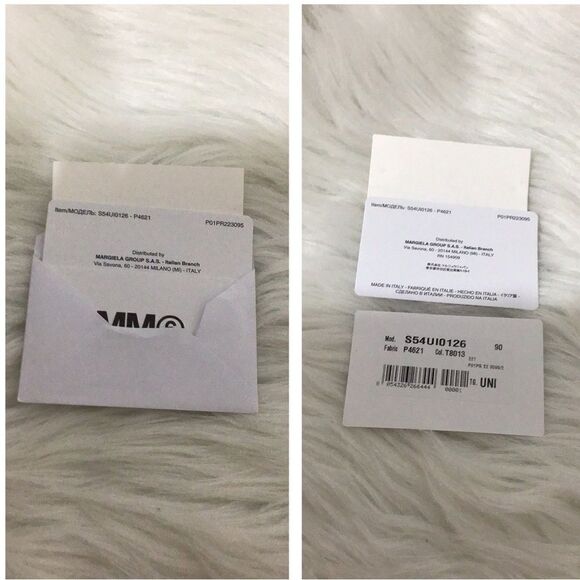 MM6 Maison Margiela Logo Black Folding Small Wallet On A Chain - Picture 11 of 16